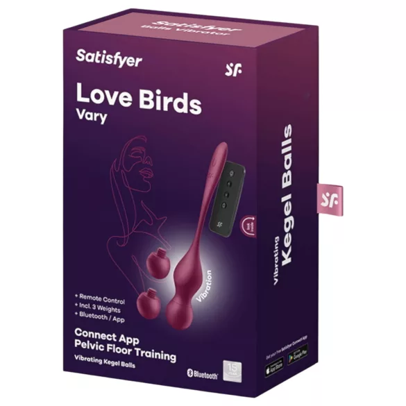 Satisfyer Love Birds Vary - App-gesteuerte Vibrations-Liebeskugel (rot)