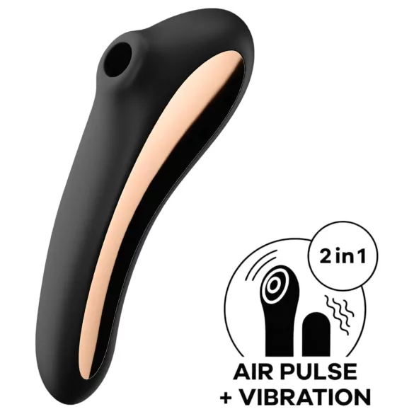 Satisfyer Dual Kiss - Akku-Vibrator für Vagina & Klitoris (schwarz)