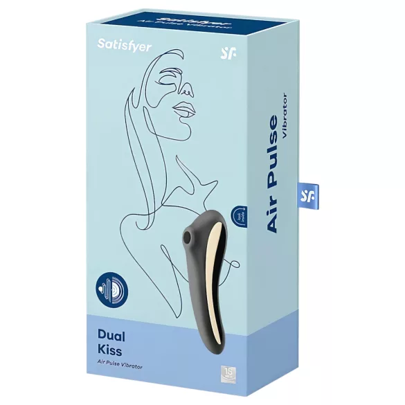 Satisfyer Dual Kiss - Akku-Vibrator für Vagina & Klitoris (schwarz)