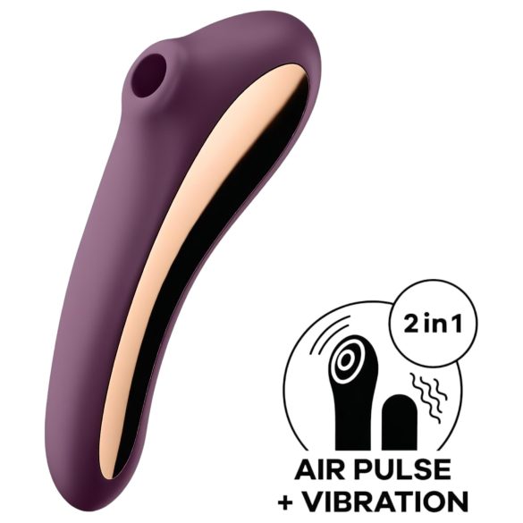 Satisfyer Dual Kiss - 2-in-1 Vaginal- und Klitoris-Vibrator (Lila)