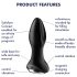 Satisfyer Rotator Plug 2 - Analvibrator mit Perlen (Schwarz)
