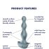 Satisfyer Lolli-Plug 2 - Wiederaufladbarer, wasserdichter Analvibrator (Grau)