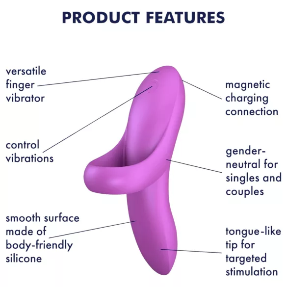 Satisfyer Bold Lover - Wiederaufladbarer wasserdichter Finger-Vibrator (Pink)