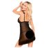 Penthouse After Sunset - Transparenter Babydoll und Tanga (Schwarz)