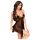 Penthouse Sweet Beast - rosafarbenes Babydoll-Set (schwarz)