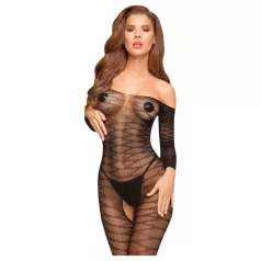 Penthouse Dreamy Diva - Zickzack-Carmen-Overall (schwarz)