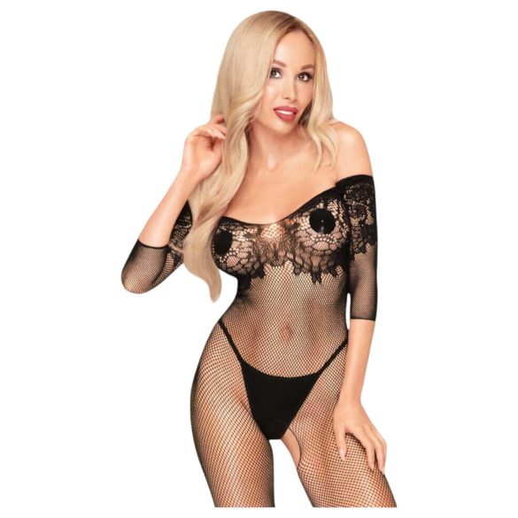 Penthouse High Profil - Blumen Carmen Jumpsuit (Schwarz) - XL