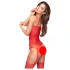 Penthouse Hot Nightfall - Wellenmuster, offenes Netz-Set (rot)