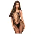 Penthouse Drop-Dead - Netzstreifen, offener Overall (schwarz)