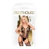 Penthouse Love Bud - offenes Netzset aus Spitze (schwarz)
