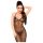 Penthouse Love on Fire - Langes, glitzerndes, durchsichtiges Kleid mit Tanga (schwarz) - L/XL