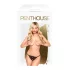 Penthouse Hot Getaway - Schleifen, offene, Spitzen-String (schwarz) - L/XL