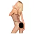 Penthouse Body Search - Offener Netz-Overall (Schwarz) - XL