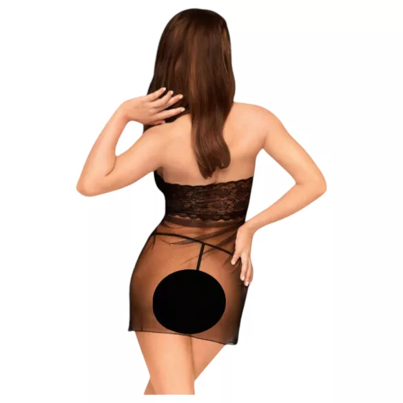 Penthouse All Yours - Spitze Chemise & String (schwarz)