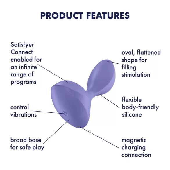Satisfyer Sweet Seal - App-gesteuerter Analvibrator (lila)