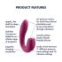 Satisfyer Sunray - wiederaufladbares 2in1 Luftwellen-Vibrator (Rot)
