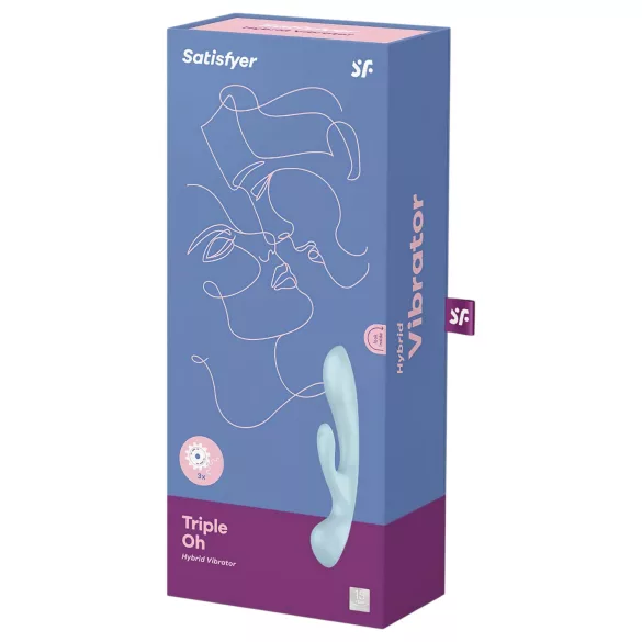 Satisfyer Triple Oh - Akku-Klitorisvibrator mit Arm (blau)