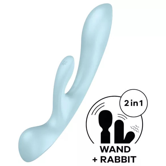 Satisfyer Triple Oh - Akku-Klitorisvibrator mit Arm (blau)