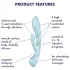 Satisfyer Triple Oh - Akku-Klitorisvibrator mit Arm (blau)