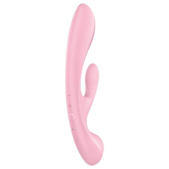 Satisfyer Triple Oh - Akku-Klitoralvibrator mit Schaft (pink)
