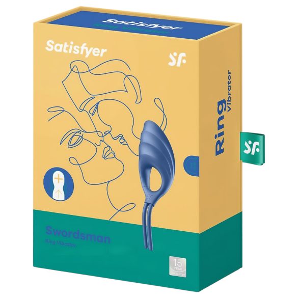 Satisfyer Swordsman - Wiederaufladbarer, vibrierender Penisring (blau)