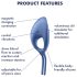 Satisfyer Swordsman - Wiederaufladbarer, vibrierender Penisring (Blau)