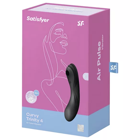 Satisfyer Curvy Trinity 4 - Luftwellen 2in1 Vibrator (schwarz)
