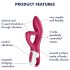 Satisfyer Embrace Me - Akku Vibrator mit Klitorisarm (Rot)