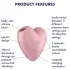 Satisfyer Cutie Heart - Akku Klitoris-Vibrator mit Luftdruckwellen (Pink)