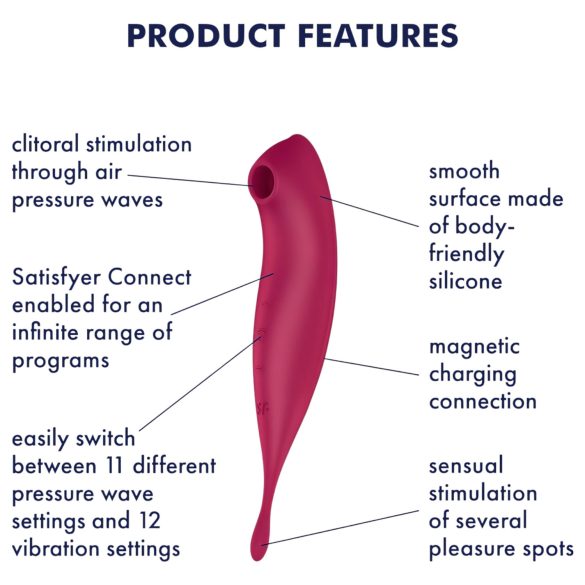 Satisfyer Twirling Pro - Intelligenter 2in1 Klitoris-Vibrator (rot)