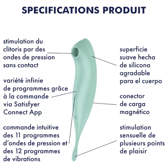 Satisfyer Twirling Pro - Intelligenter 2in1 Klitorisvibrator (Mint)