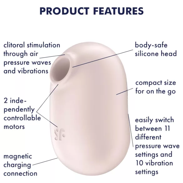 Satisfyer Pro To Go 2 - Luftwellen-Kitzler (Beige)