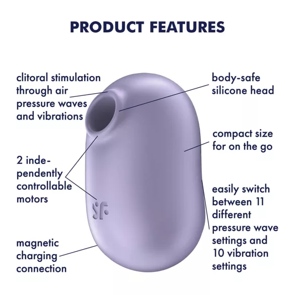 Satisfyer Pro To Go 2 - Akku Druckwellen-Klitoris-Stimulator (Violett)