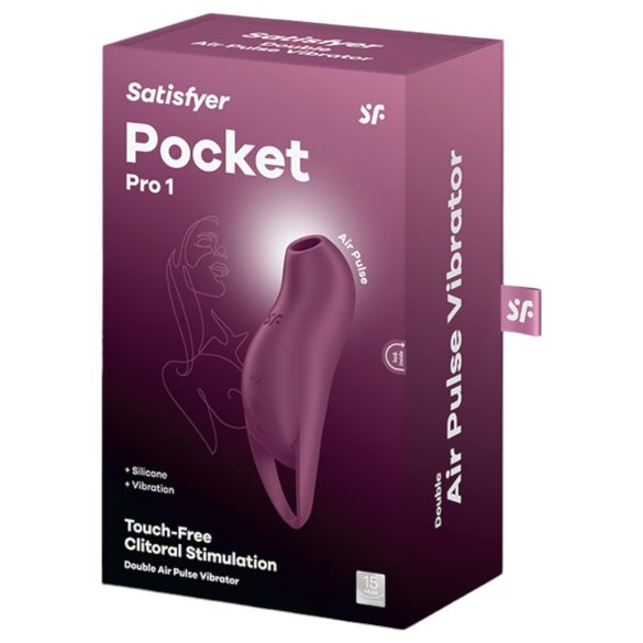 Satisfyer Pocket Pro 1 - Akku-Klitoris-Vibrator mit Druckwellen (Lila)