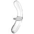 Satisfyer Double Crystal - doppelseitiger Glas-Dildo (transparent)