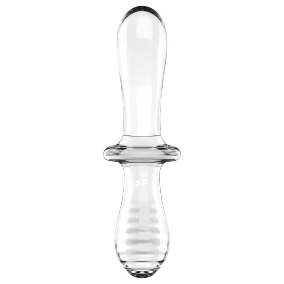 Satisfyer Double Crystal - doppelseitiger Glas-Dildo (transparent)