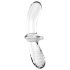 Satisfyer Double Crystal - doppelseitiger Glas-Dildo (transparent)