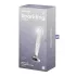 Satisfyer Sparkling Crystal - gerippter Glasdildo (transparent)