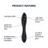 Satisfyer Dazzling Crystal 1 - doppelseitiger Glas-Dildo (schwarz)