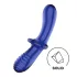 Satisfyer Double Crystal - doppelseitiger Glasdildo (blau)