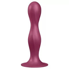   Satisfyer Double Ball-R - Gewichtetes Dildo mit Saugfuß (rot)