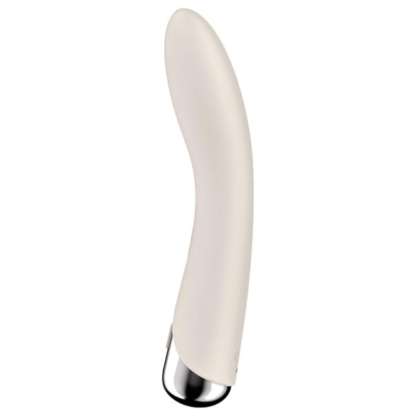Satisfyer Spinning Vibe 1 - G-Punkt Vibrator mit rotierendem Kopf (Beige)
