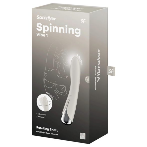 Satisfyer Spinning Vibe 1 - G-Punkt Vibrator mit rotierendem Kopf (Beige)