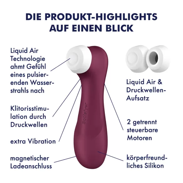 Satisfyer Pro 2 Gen3 - Intelligente Druckwellen-Klitorisstimulator (Rot)