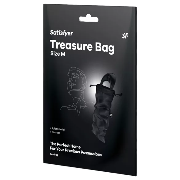 Satisfyer Treasure Bag - mittelgroße Aufbewahrungstasche (schwarz)