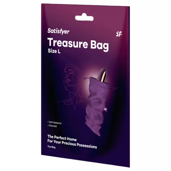 Satisfyer Treasure Bag L - diskrete Aufbewahrungstasche - mittel (lila)