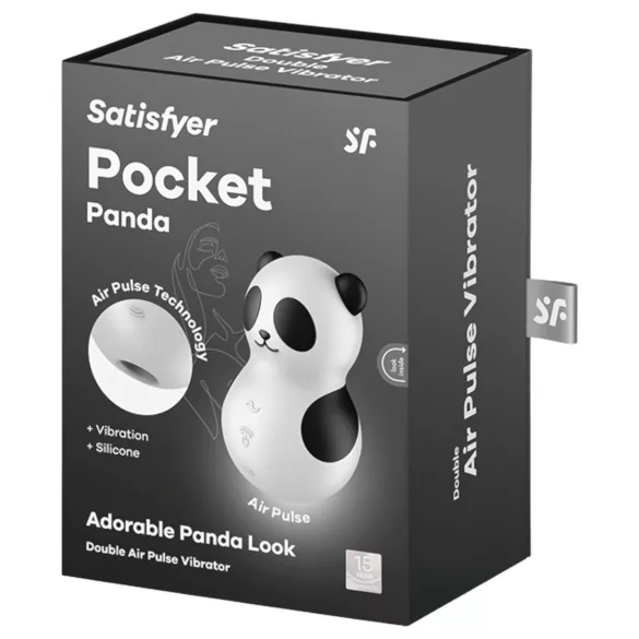 Satisfyer Pocket Panda - Luftdruck‑Klitorisstimulator (schwarz)