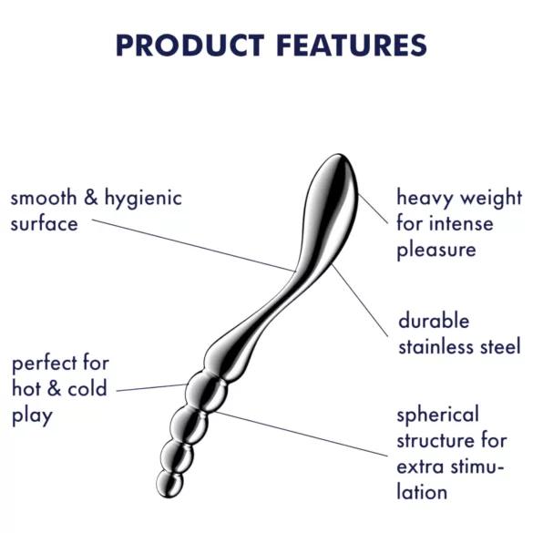 Satisfyer Star Force 1 - Kugelstahl-Dildo (Silber)