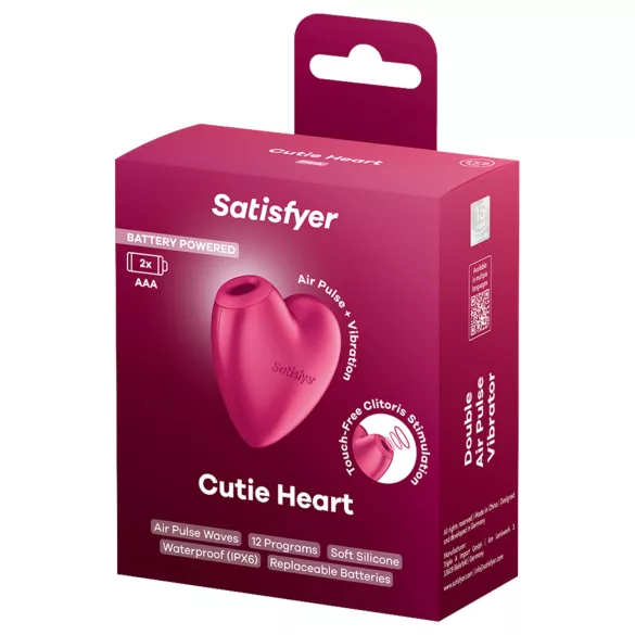 Satisfyer Cutie Heart - Druckwellen‑Vibrator für die Klitorisstimulation (Pink)