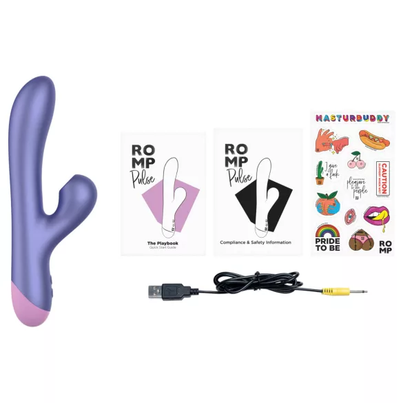 ROMP Pulse - G-Punkt Vibrator mit Luftwellen-Klitorisstimulator (lila)